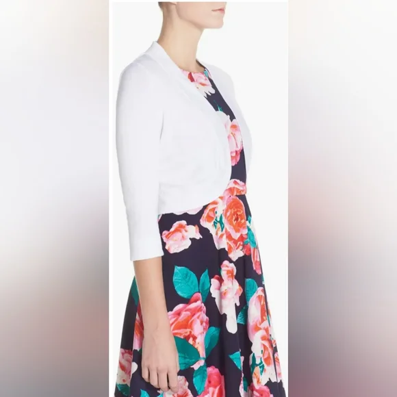 **SOLD**Eliza J Bolero Cardigan Women's Cropped Shrug Sweater Open Front XS - Picture 1 of 14